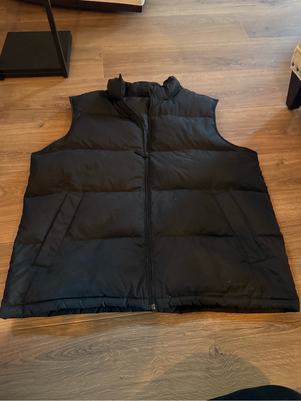 Lands' End Black Quilted Puffer Vest